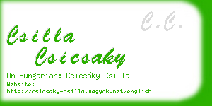 csilla csicsaky business card
